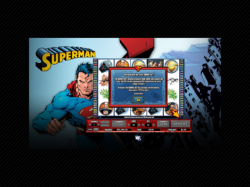 Superman Slot Game - Landing Page